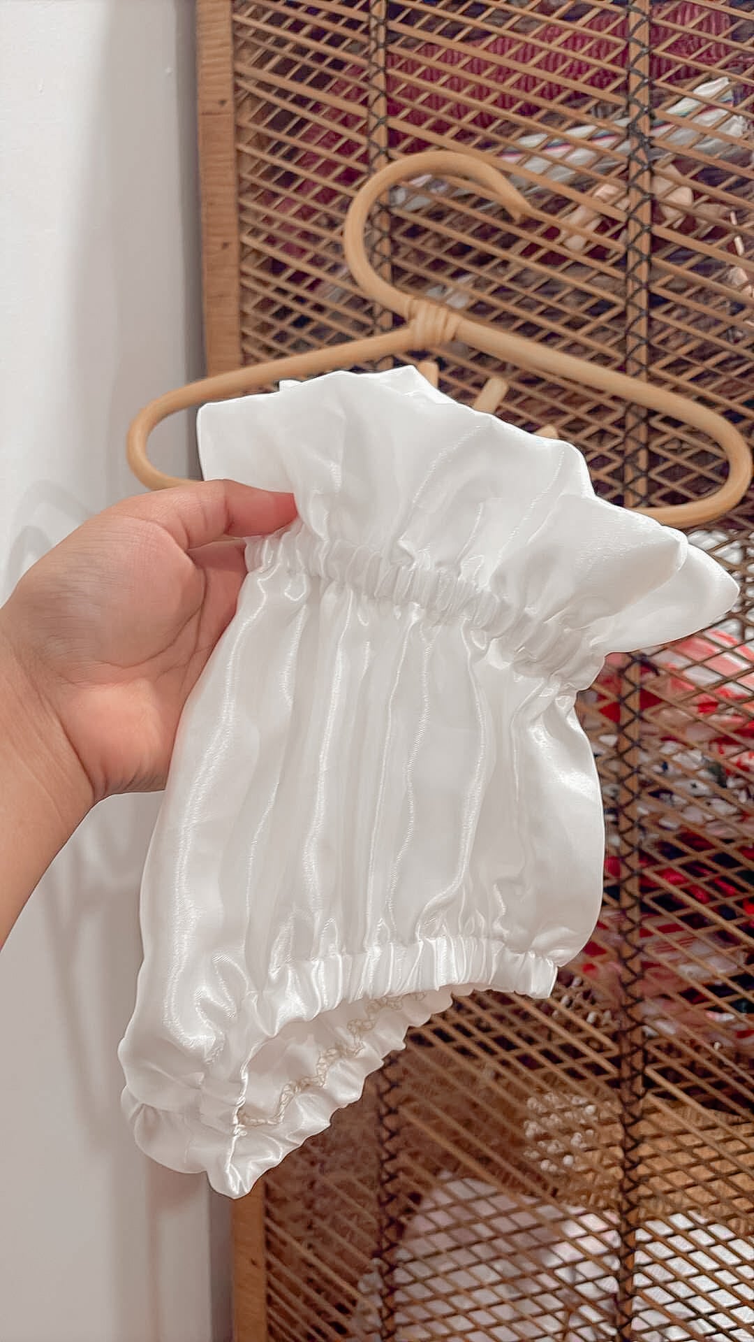 White satin bloomies