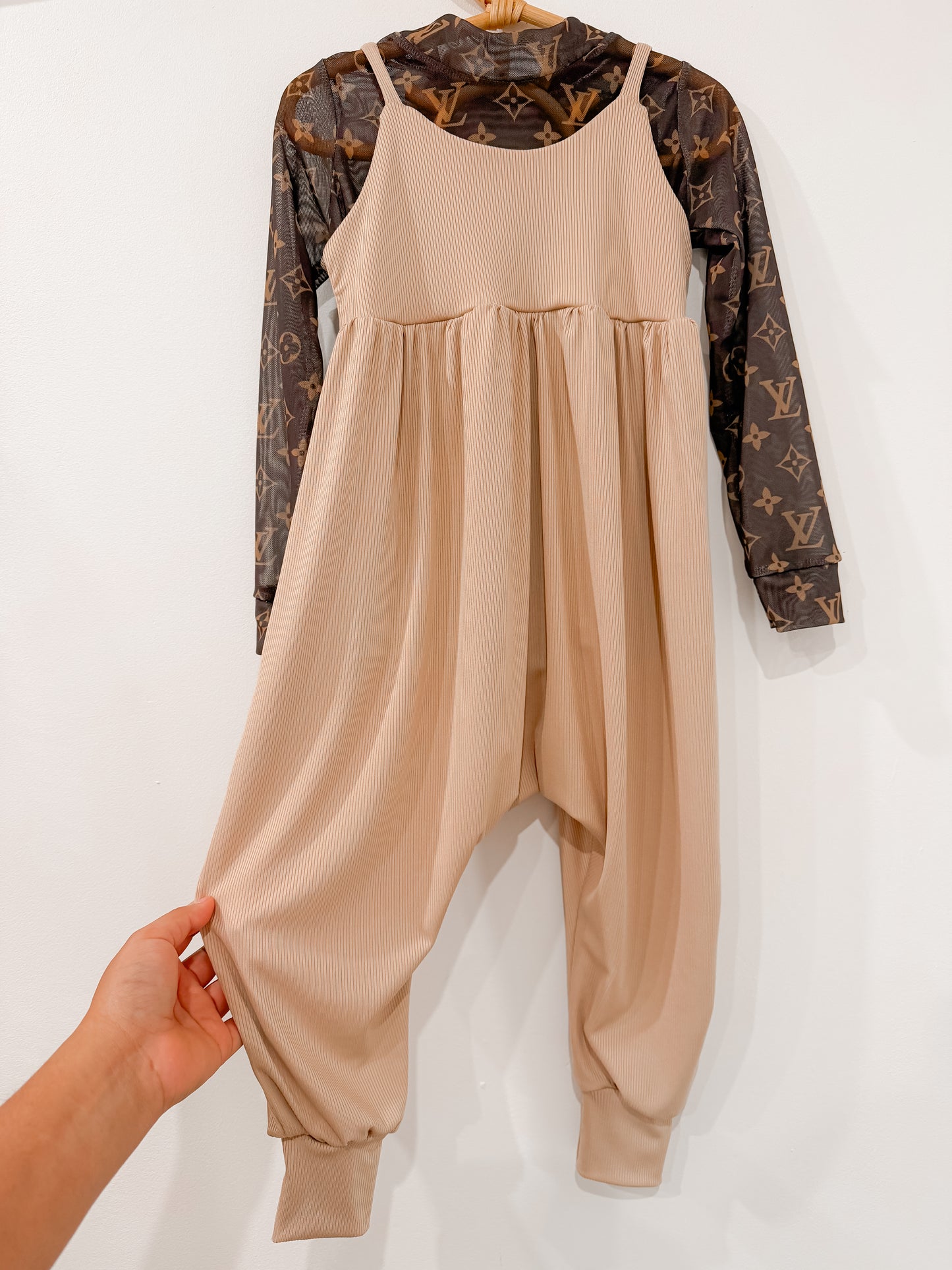 Nude Napa & mesh set