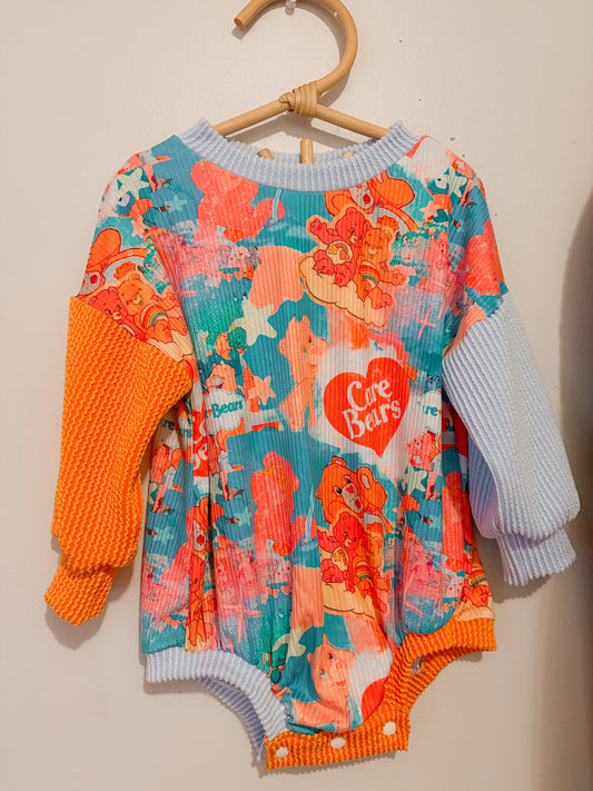 Care Bears sweater romper (add on for snaps available, must add snaps option to cart)