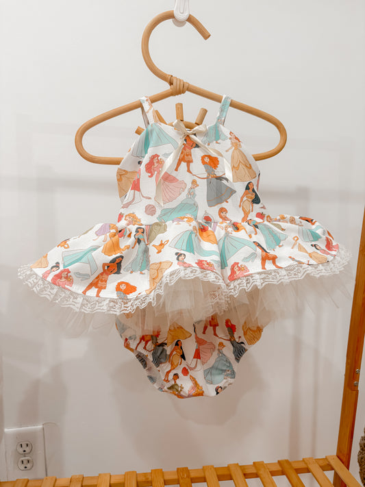 Princess tulle skirted romper🪞👑💫