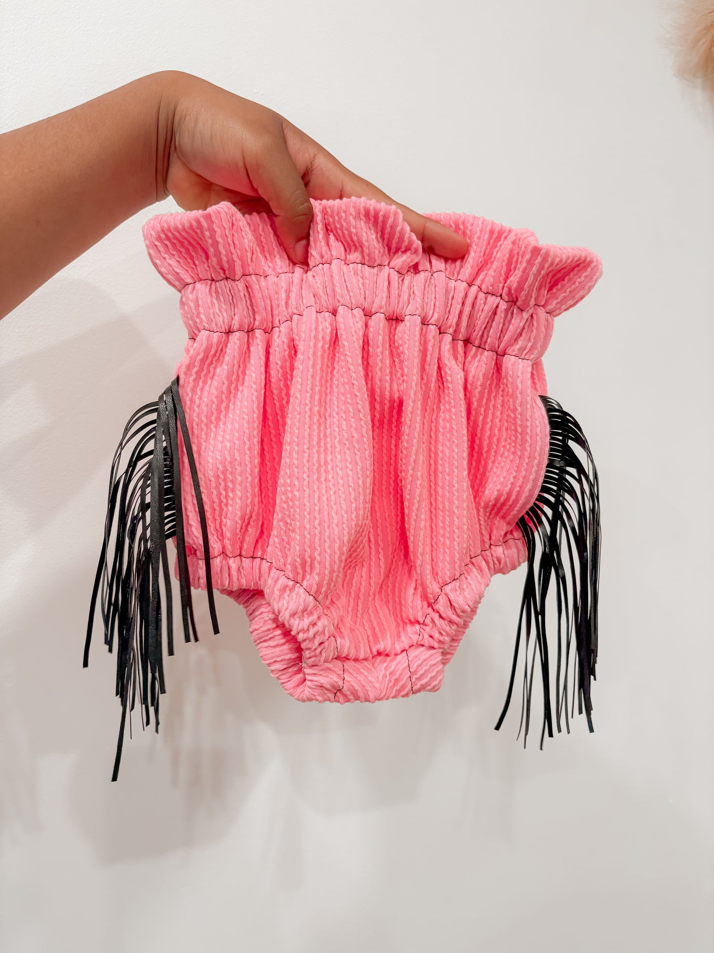 Pink fringe bloomers
